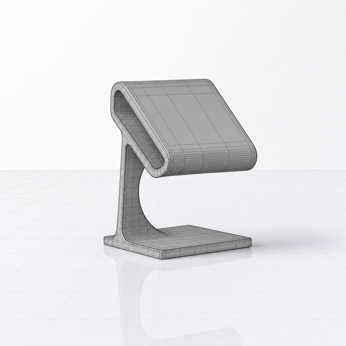 Close-up detail of the curved cradle where a watch case rests