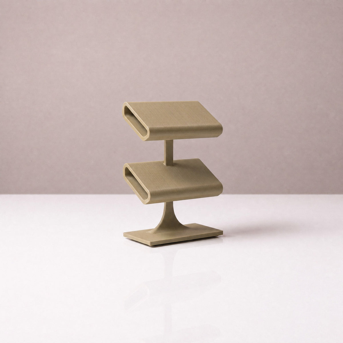 Quatro watch display stand in Olive, empty