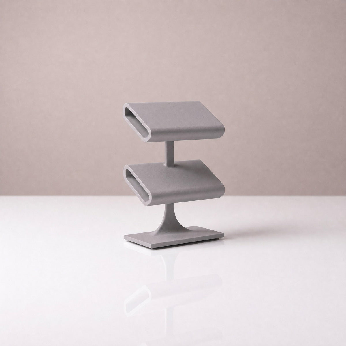 Quatro watch display stand in Stone grey, empty
