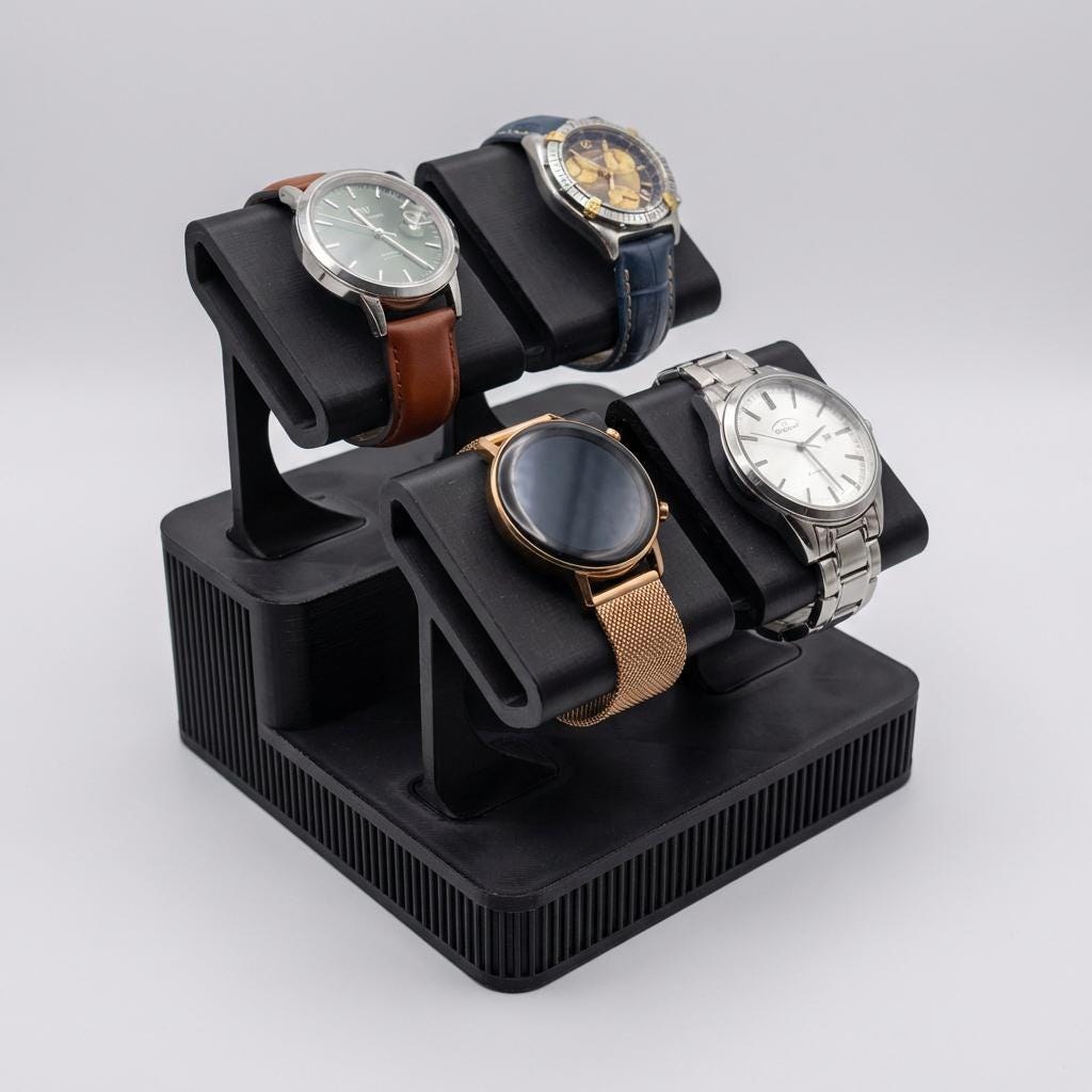 Display Rack Four watch display stand in Graphite