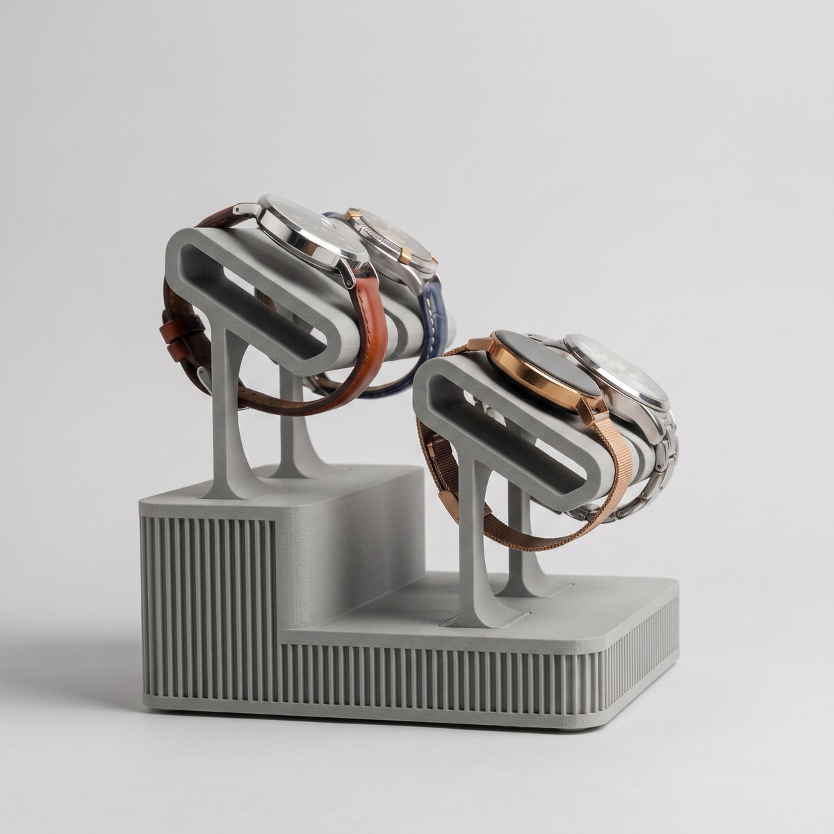 Display Rack Four in Stone holding four watches